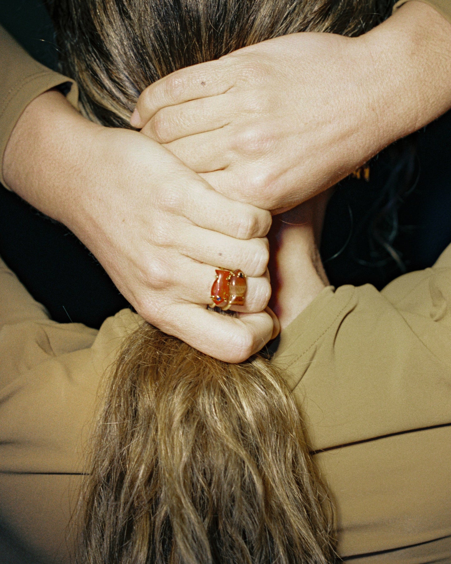 Red Tiger Eye Marea Ring