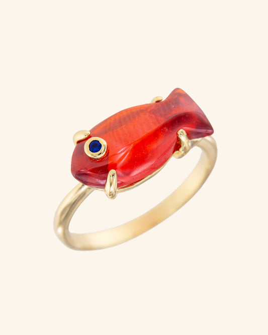 Red Zircon Marea Ring