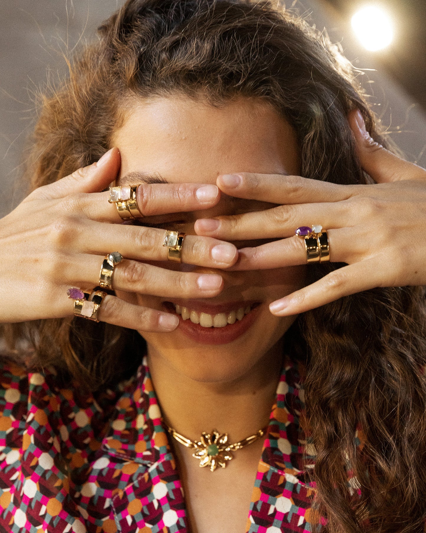 Gabo Ring with Green Fluorite 