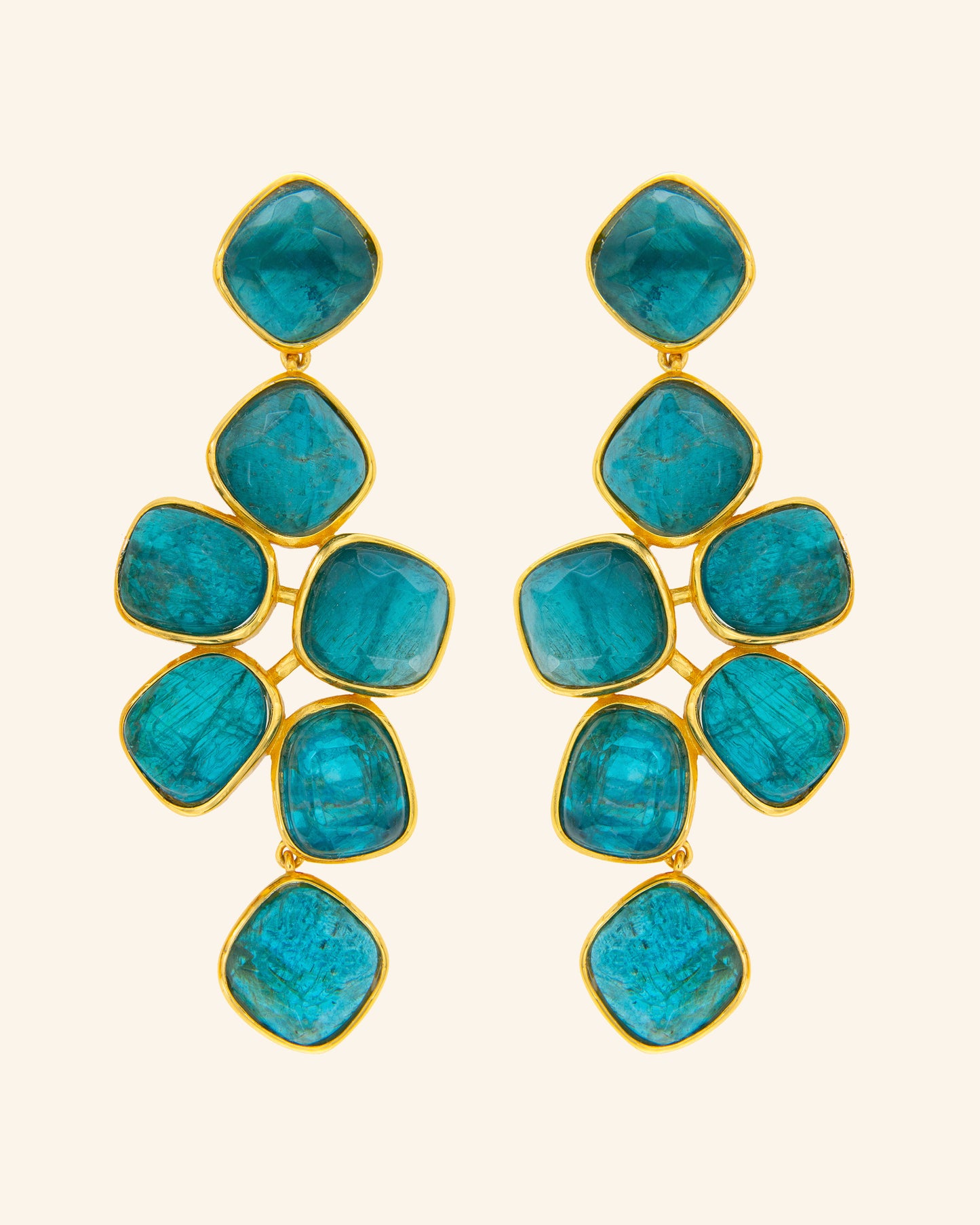 Blue Apatite Hydra Earrings