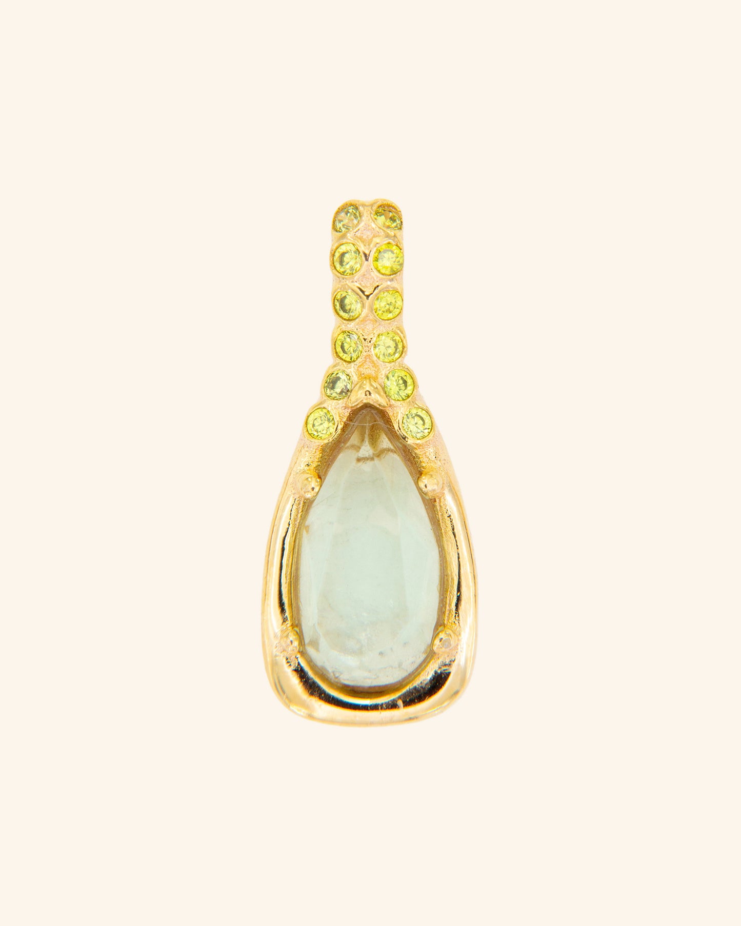 Colgante Val zircones Fluorita Verde
