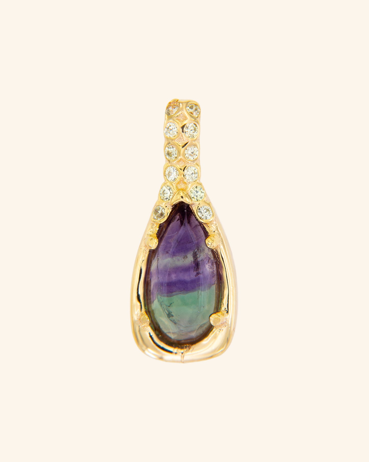 Colgante Val zircones Fluorita Rainbow
