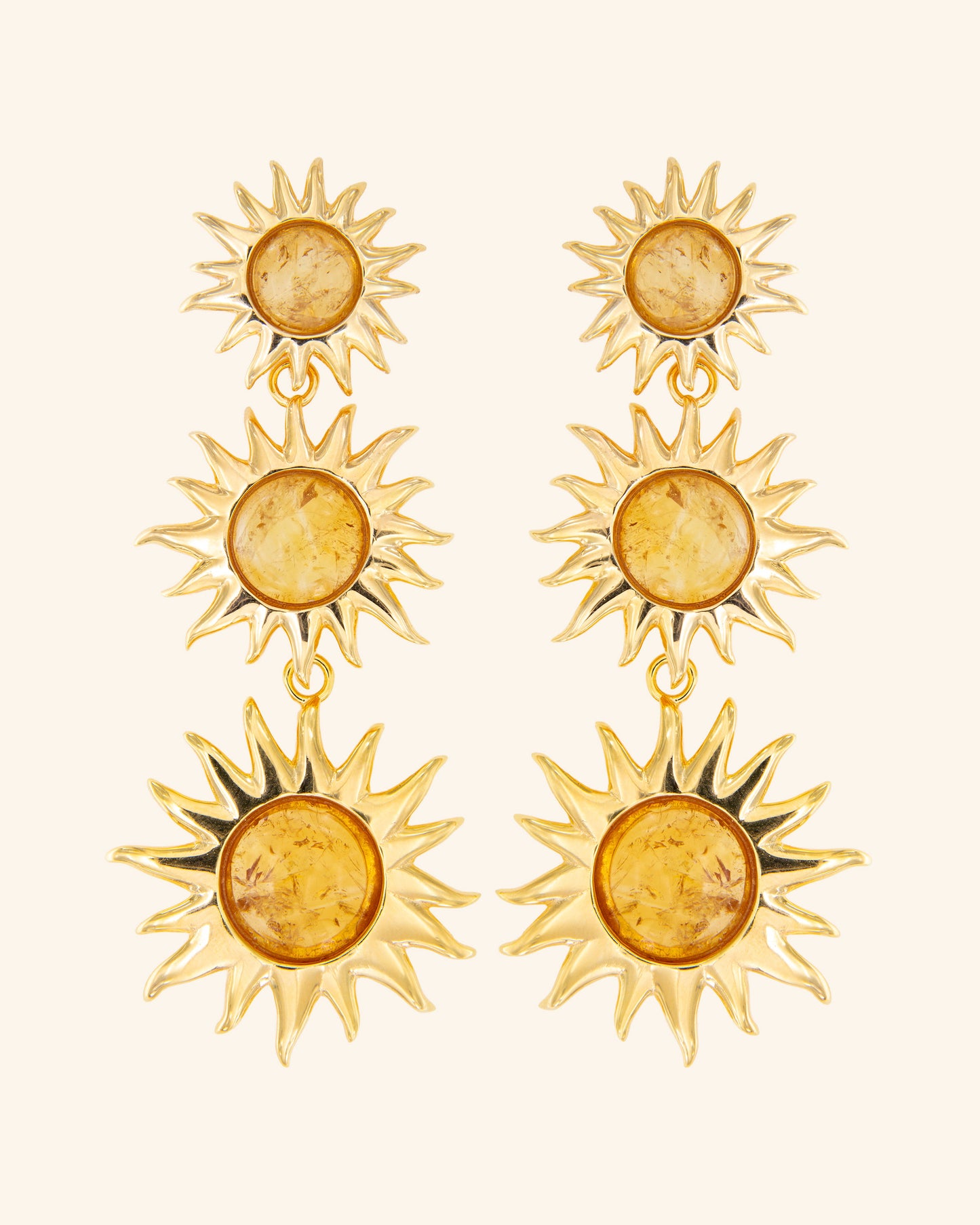 Pendientes Sol Fascinante Citrino