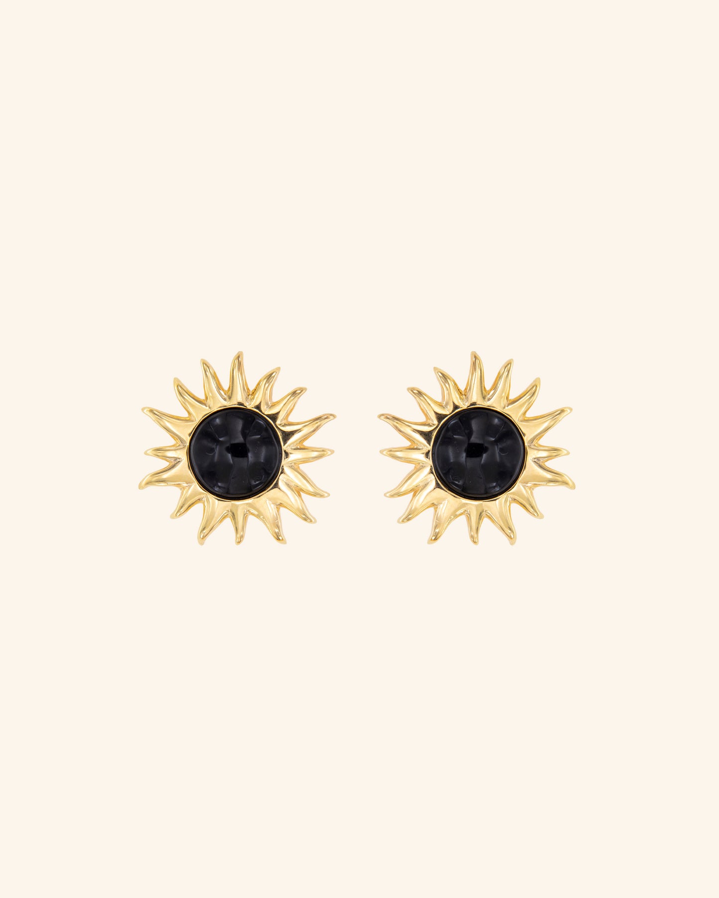 Pendientes Sol Fascinante Ágata Negra
