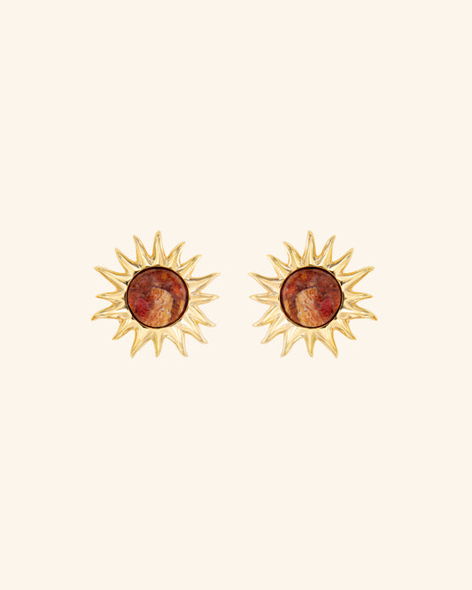 Pendientes Sol Fascinante Coral