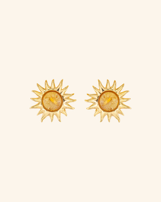 Pendientes Sol Fascinante Citrino