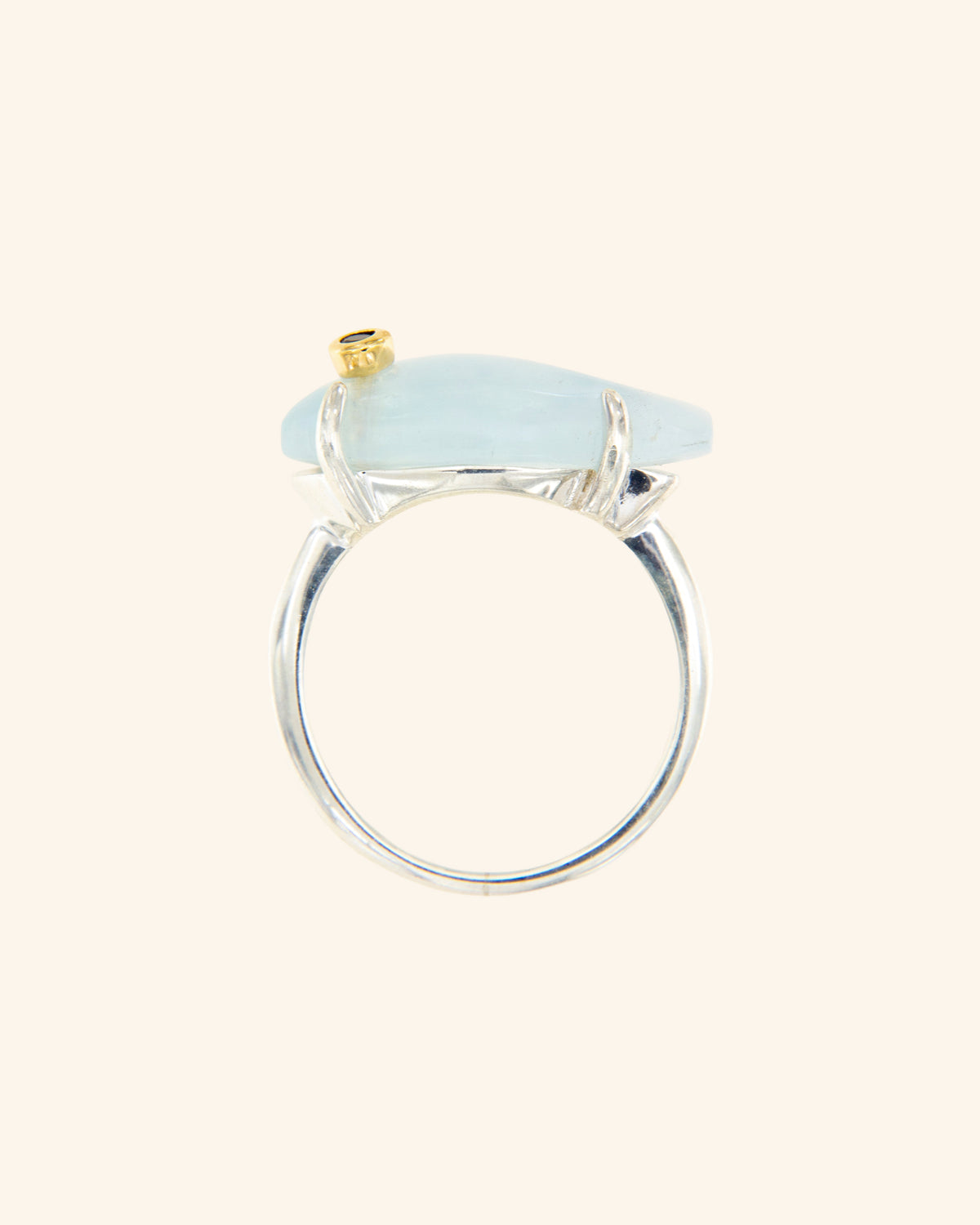 Anillo Marea Aguamarina Plata