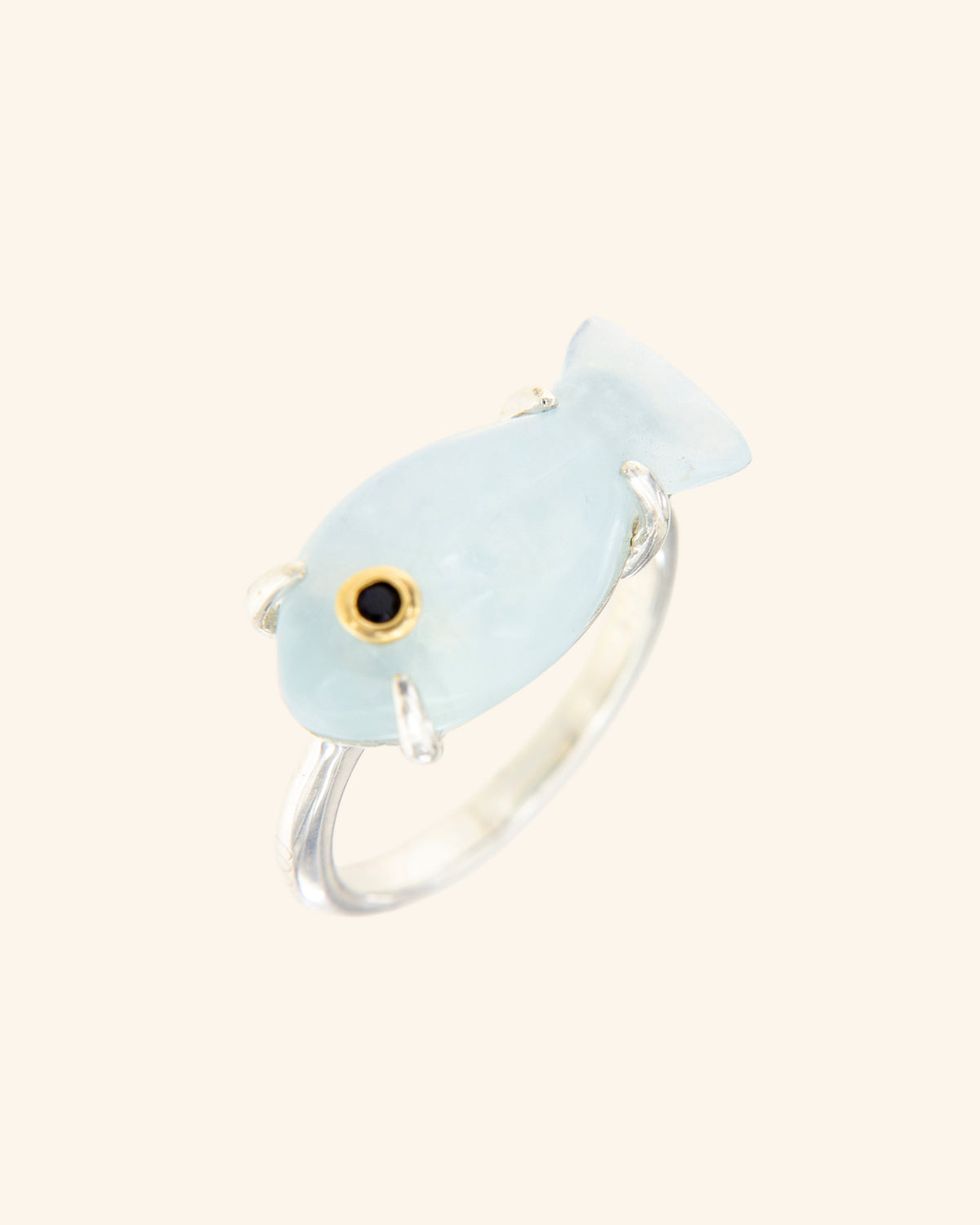 Anillo Marea Aguamarina Plata