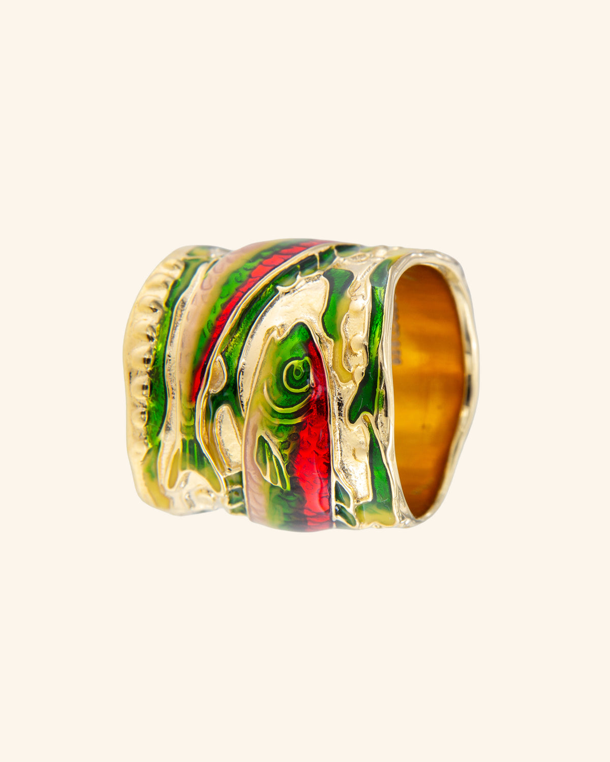 Golden Mother of Pearl Tide Ring 