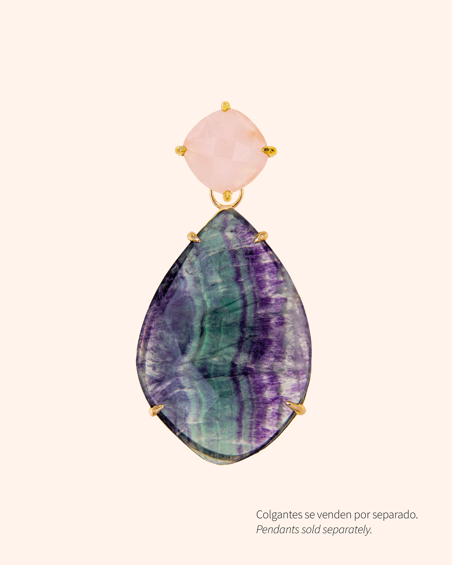 Big Candy earrings with rose quartz