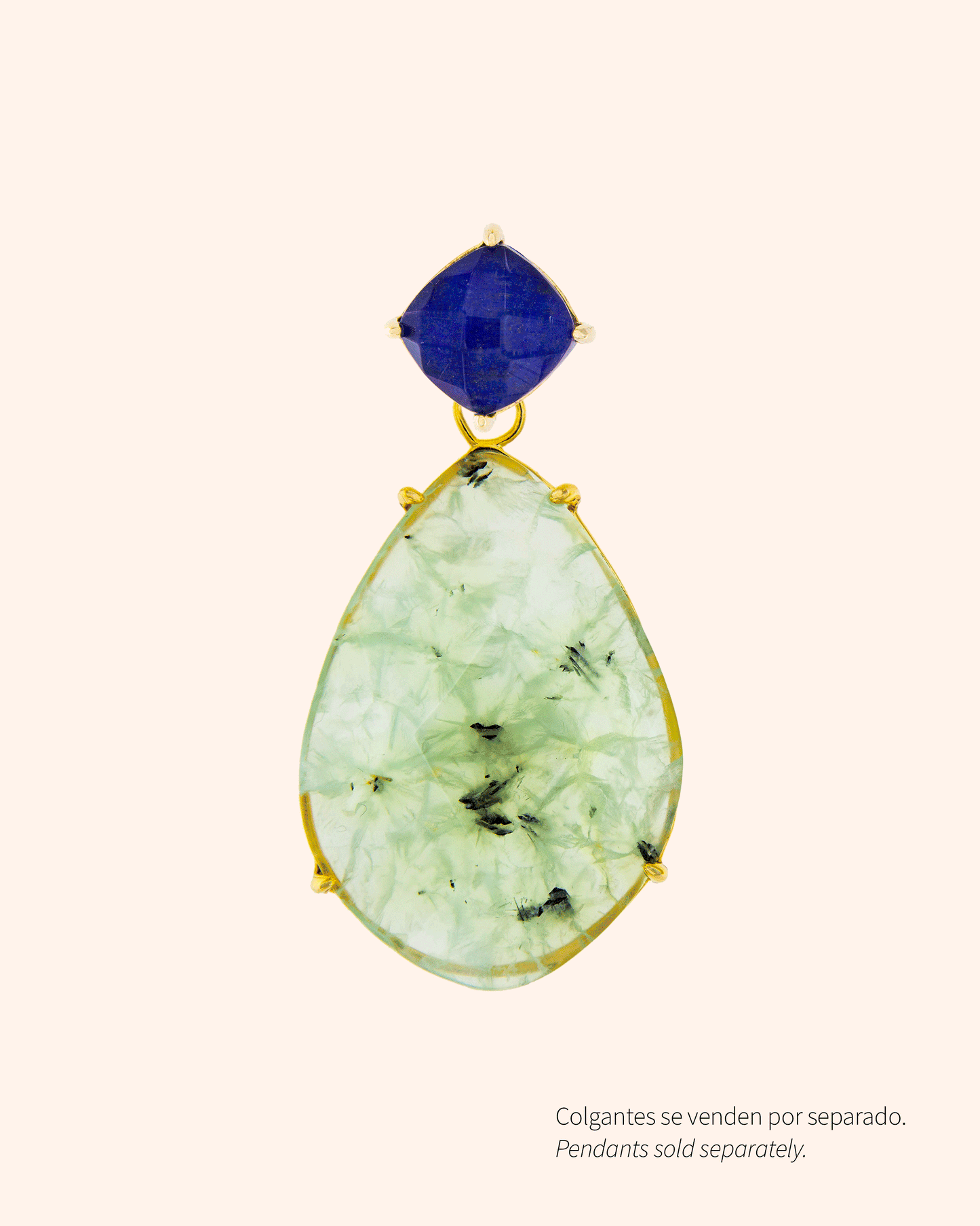 Big Candy earrings with lapis lazuli and quartz doublet