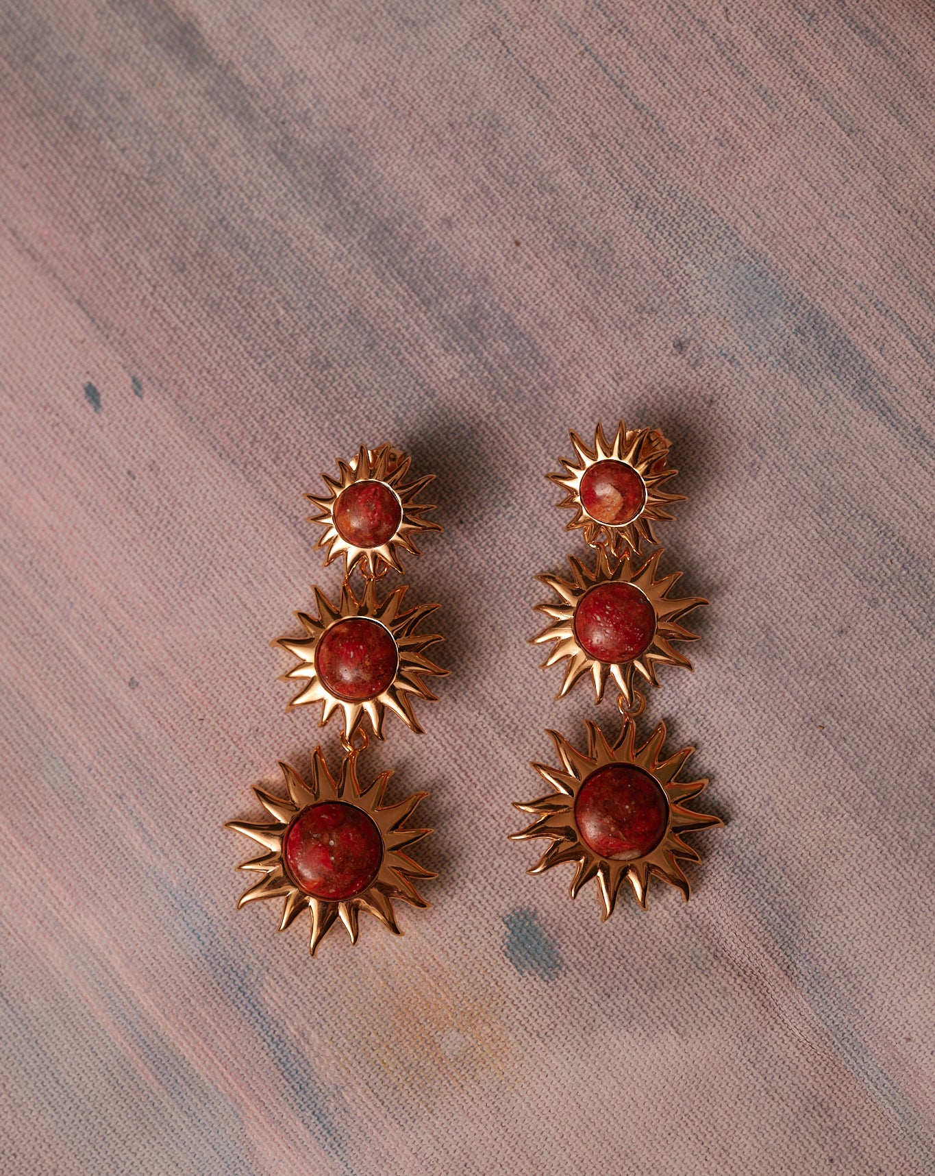 Pendientes Sol Fascinante Coral