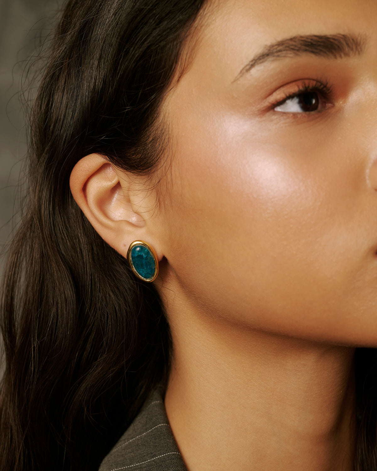 Pendientes Vivir Apatita Azul
