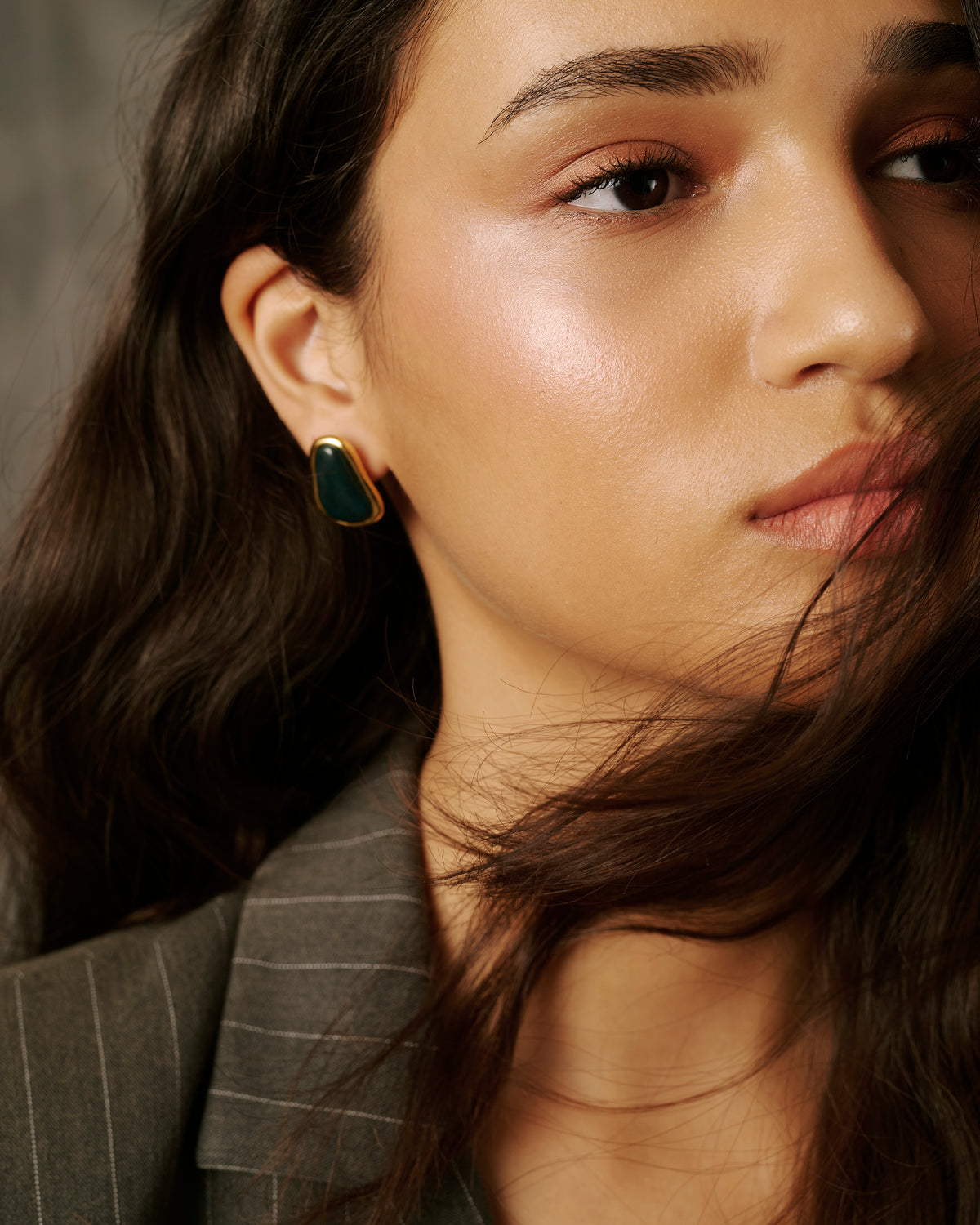 Long stone earrings