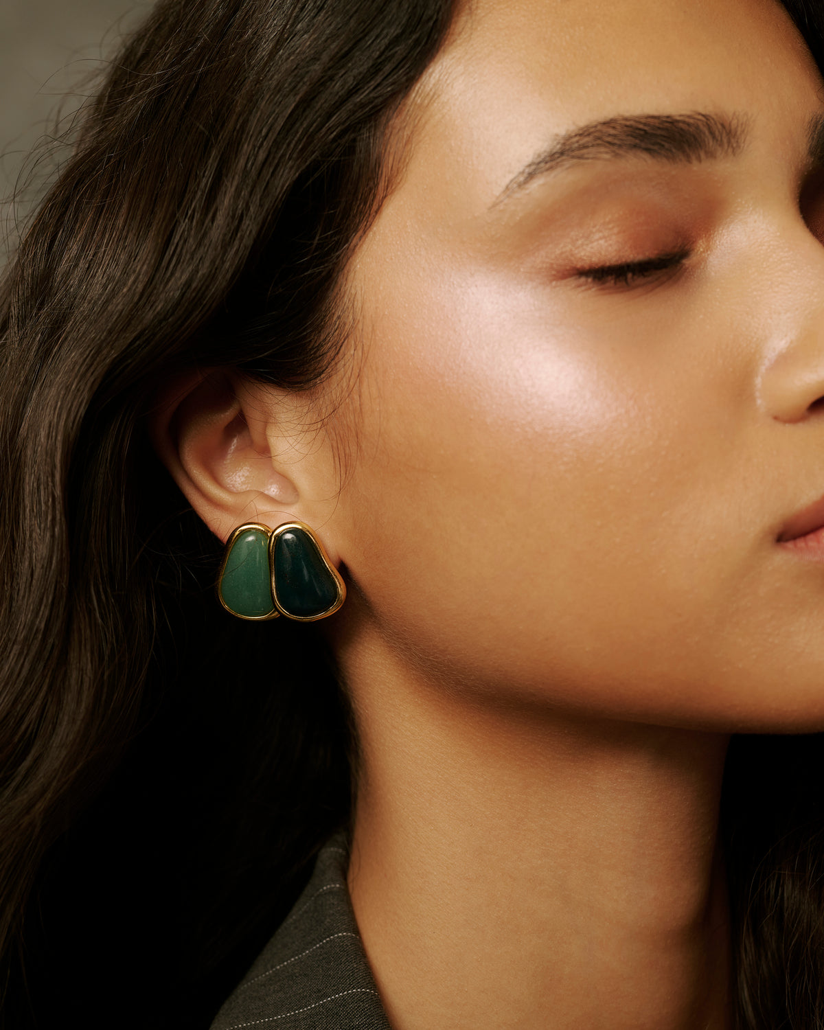 Long stone earrings