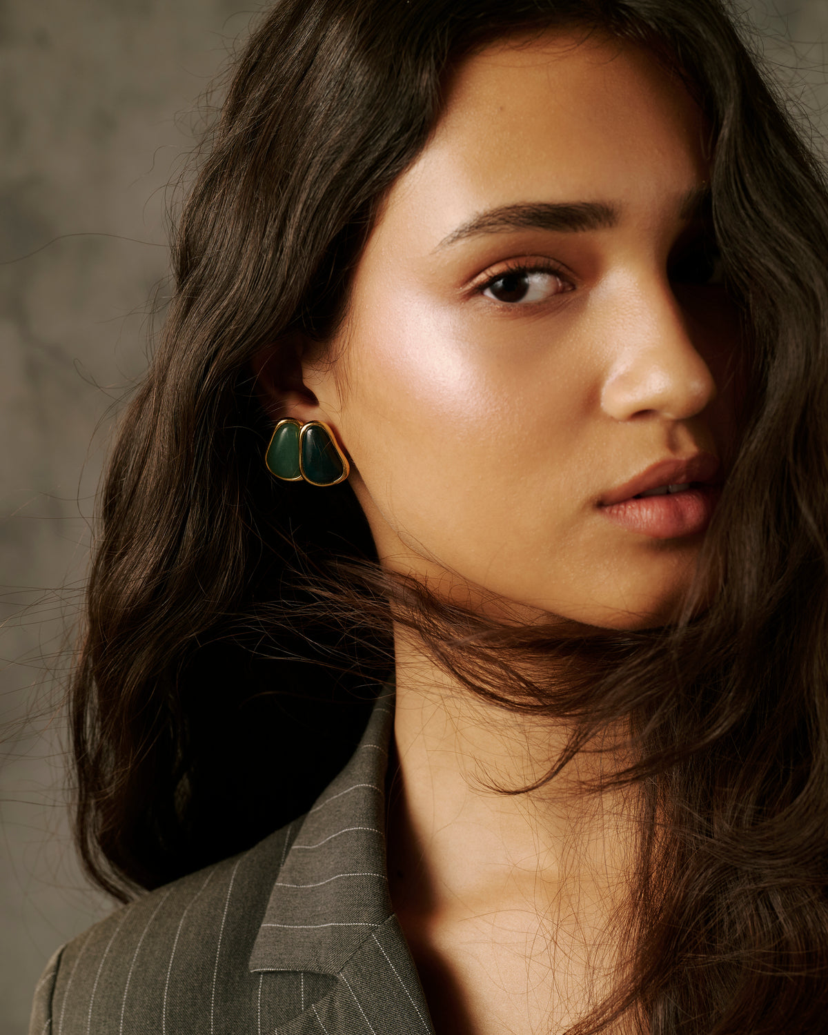 Long stone earrings