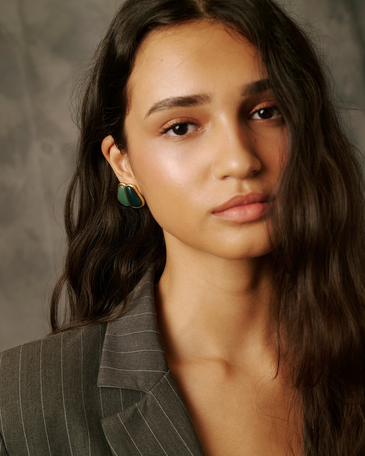 Long stone earrings