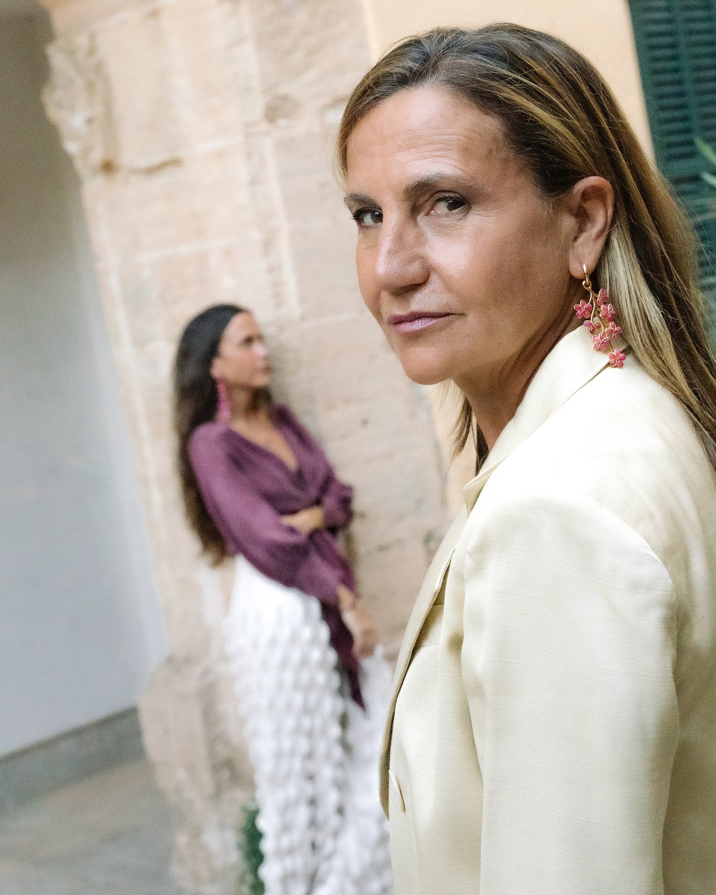 Pendientes Lirio Ágata Frambuesa Desmontables