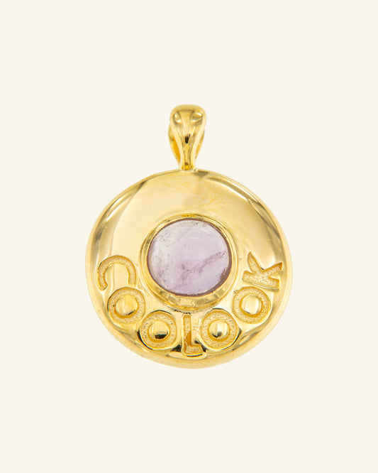 Atoll pendant with amethyst