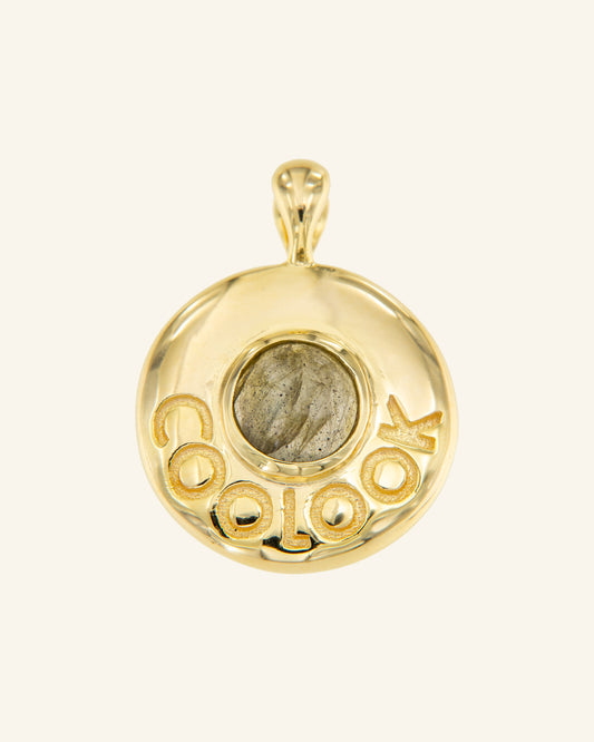 Atoll pendant with labradorite