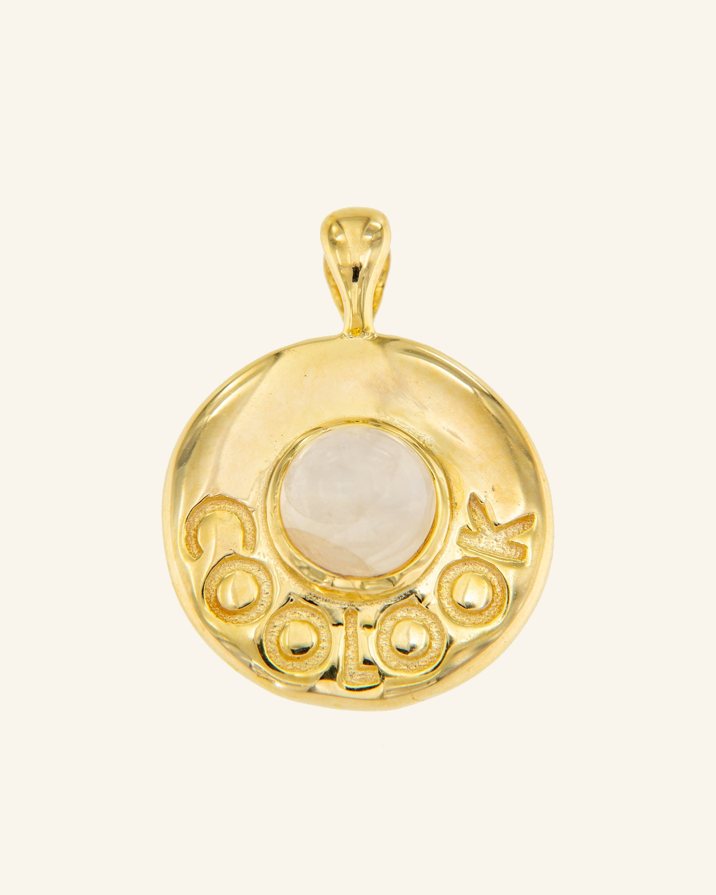 Atoll pendant with moonstone