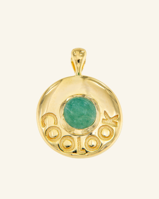 Atoll pendant with aventurine