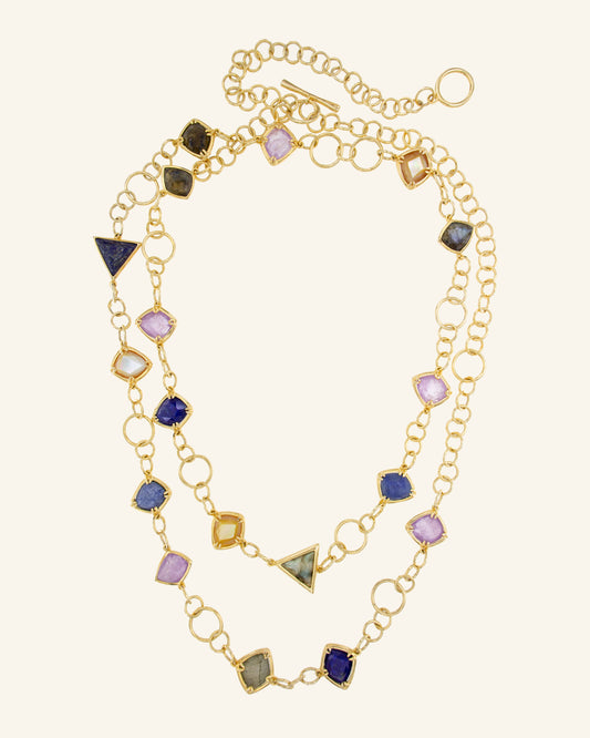 Micerinos necklace with multicolor stones