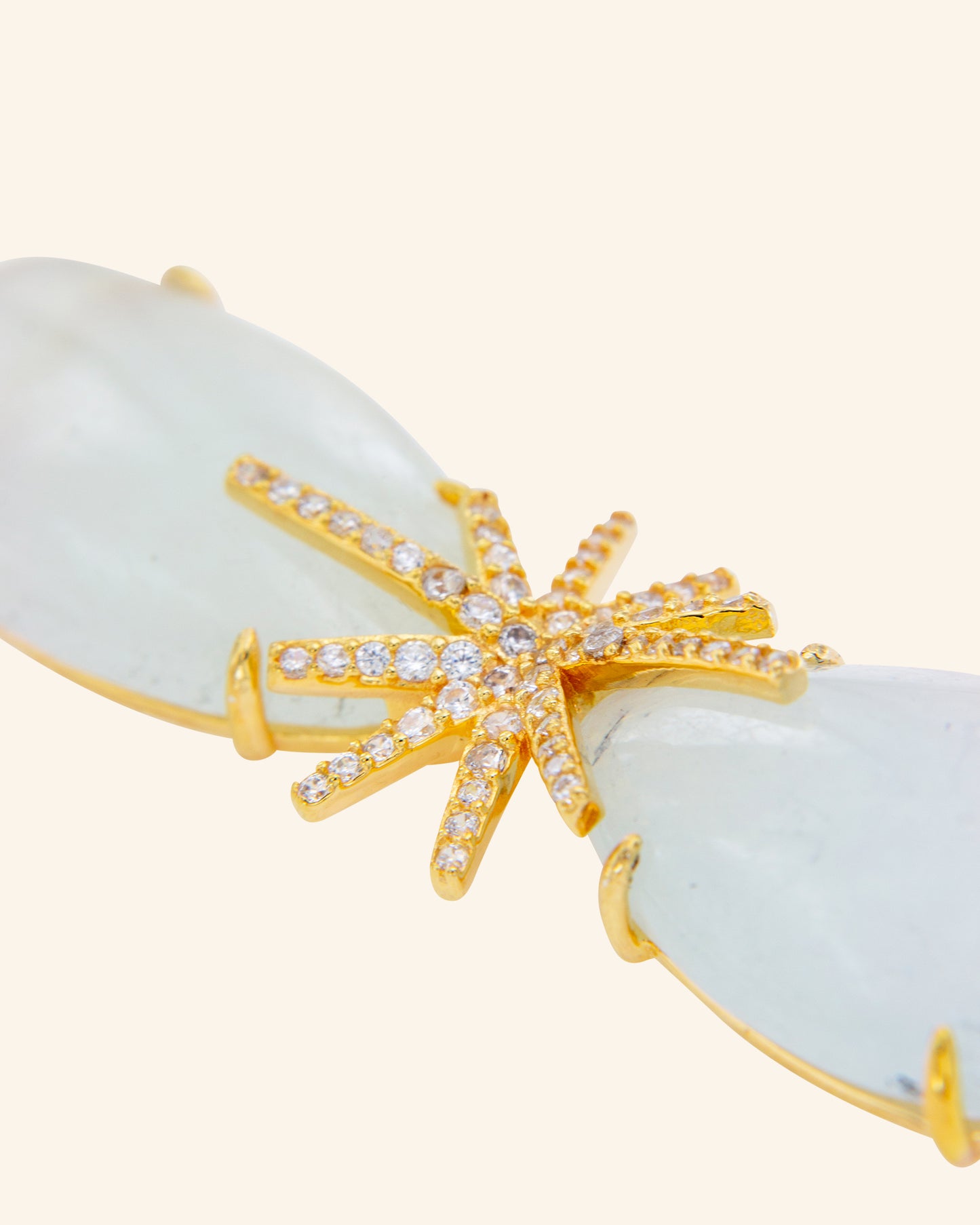 Pendientes One Star Aguamarina