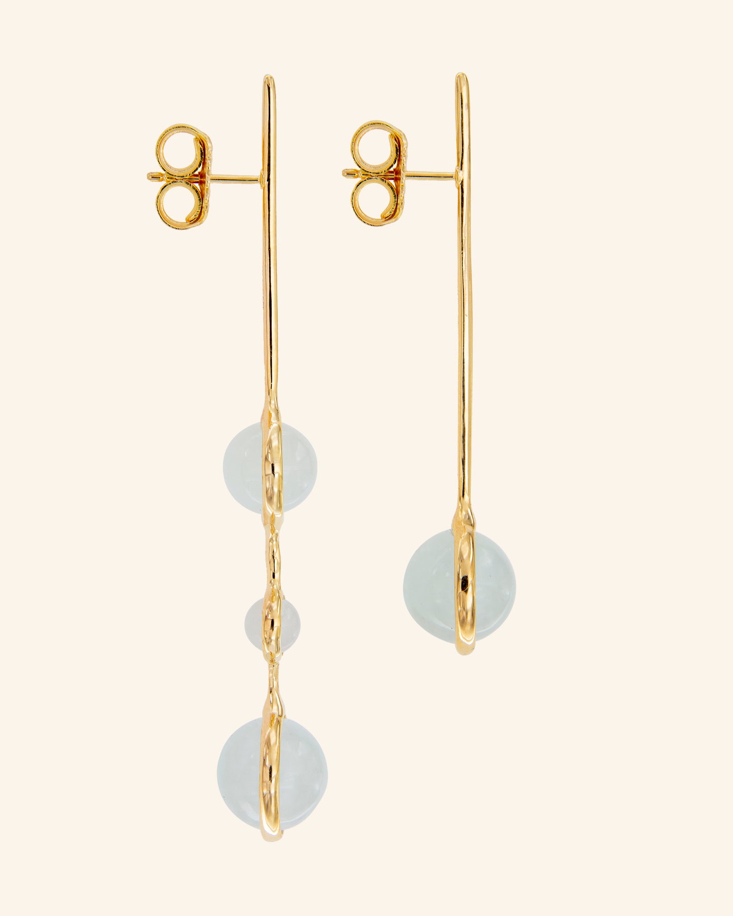 Pendientes Crisálida Aguamarina