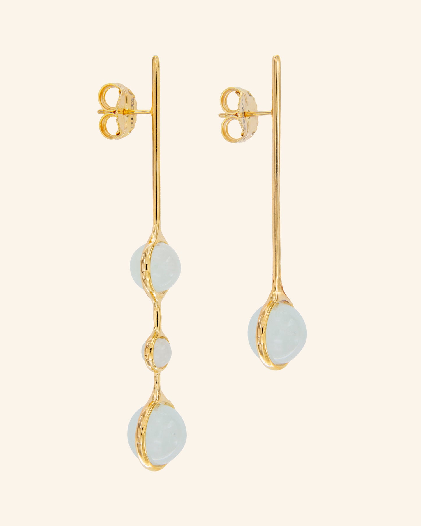 Pendientes Crisálida Aguamarina