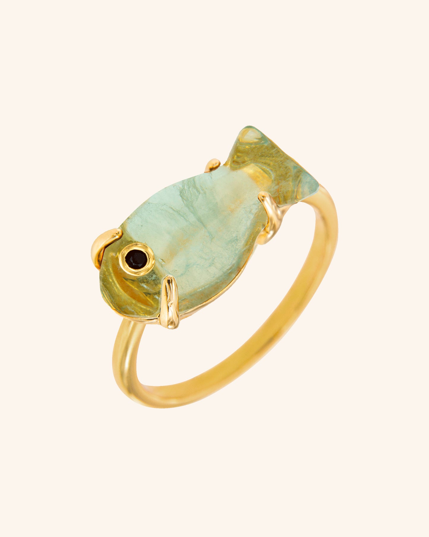 Anillo Marea Fluorita Verde