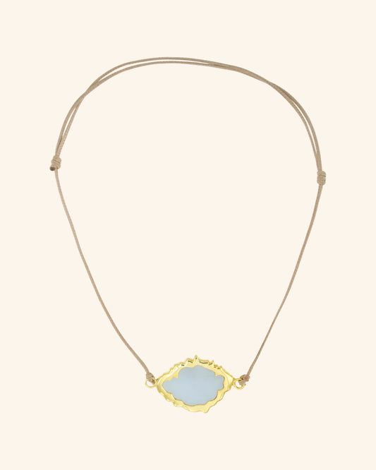 Choker Borneo Aguamarina