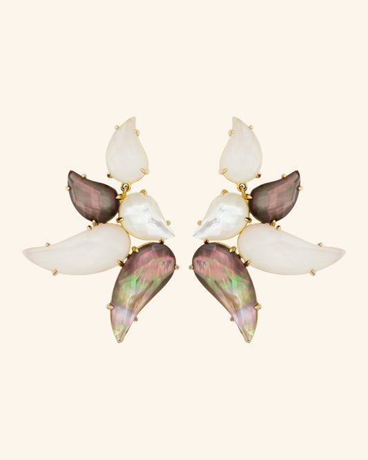 Pendientes Anémona con Mix de Madreperlas