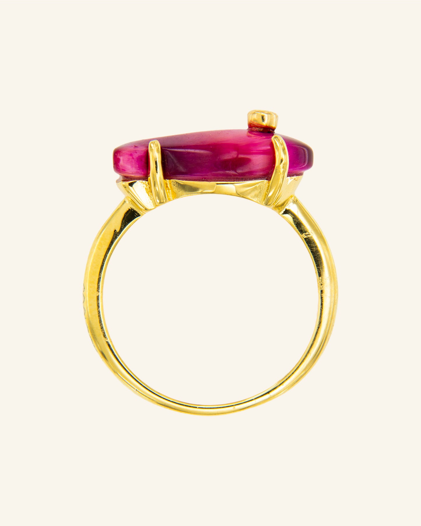 Golden Mother of Pearl Tide Ring 