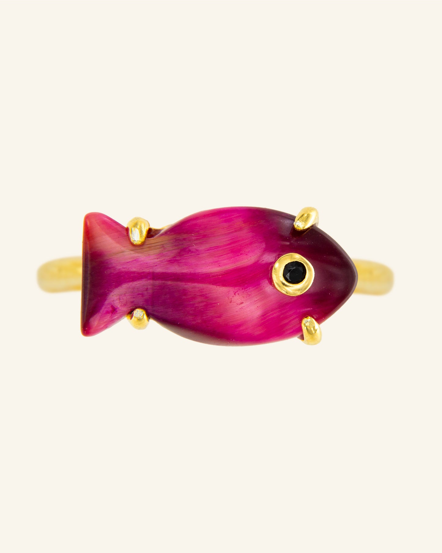 Golden Mother of Pearl Tide Ring 