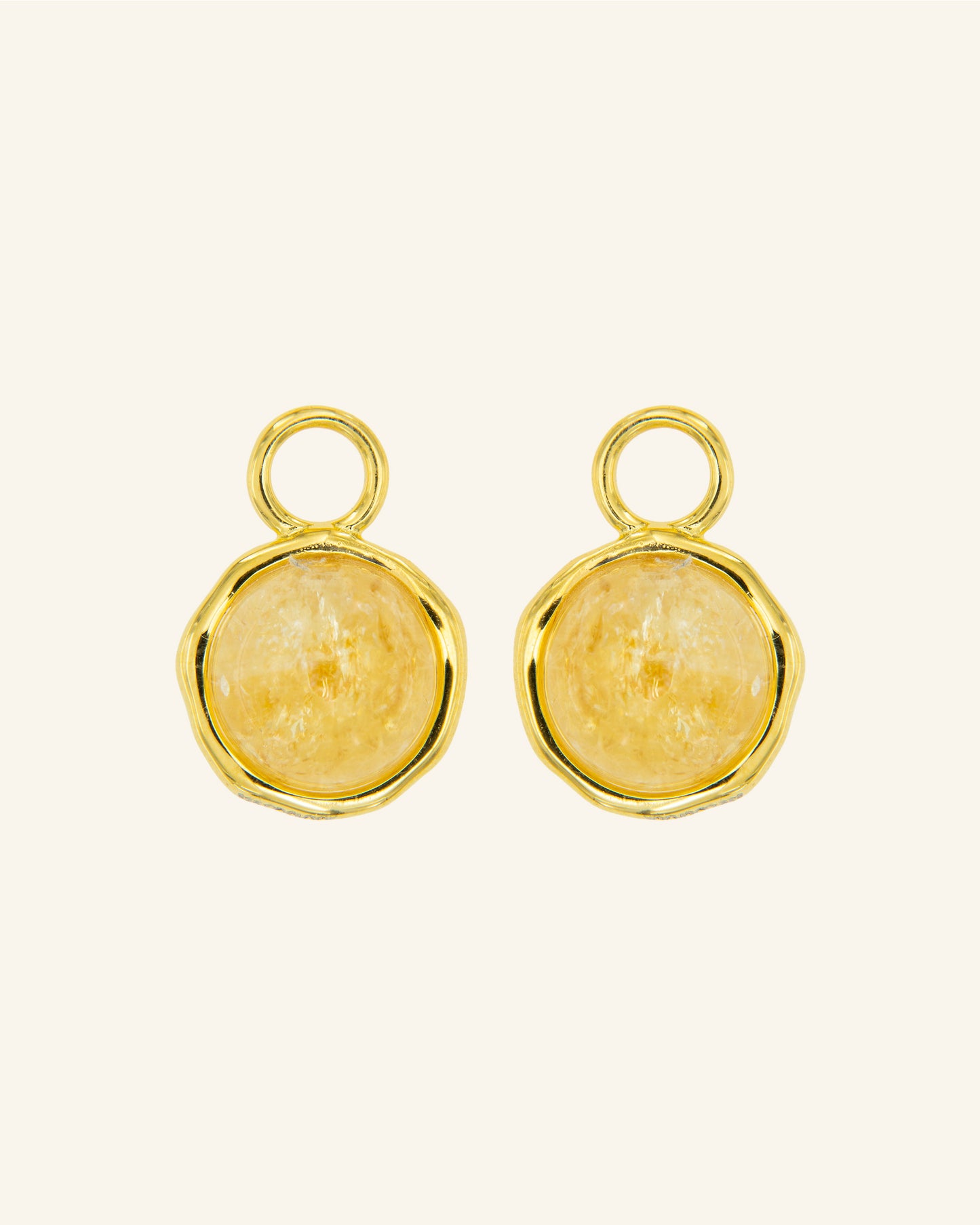 Colgantes Crisálida Citrino Oro