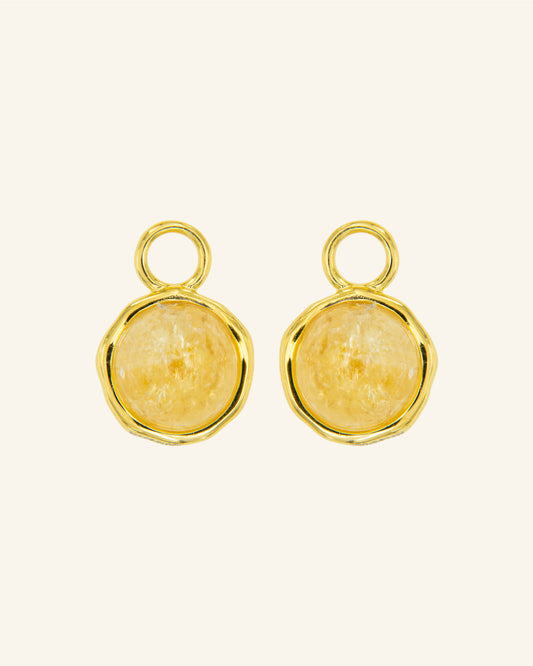 Colgantes Crisálida Citrino Oro