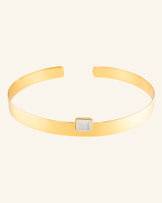 White Mother of Pearl Gabo Choker