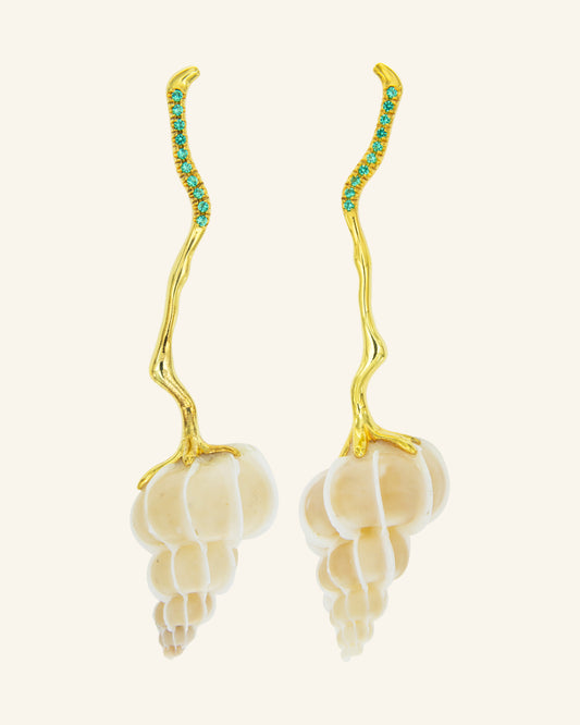 Pendientes Caracola Australiana