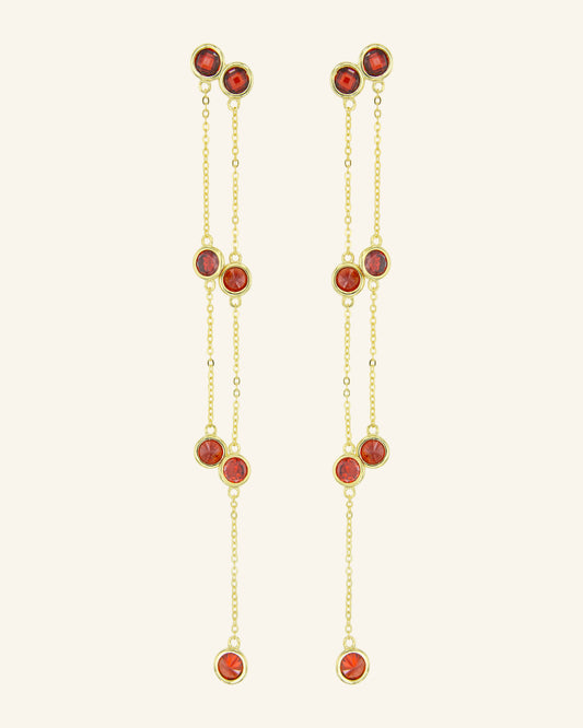 Pendientes Sirius Large Rojo