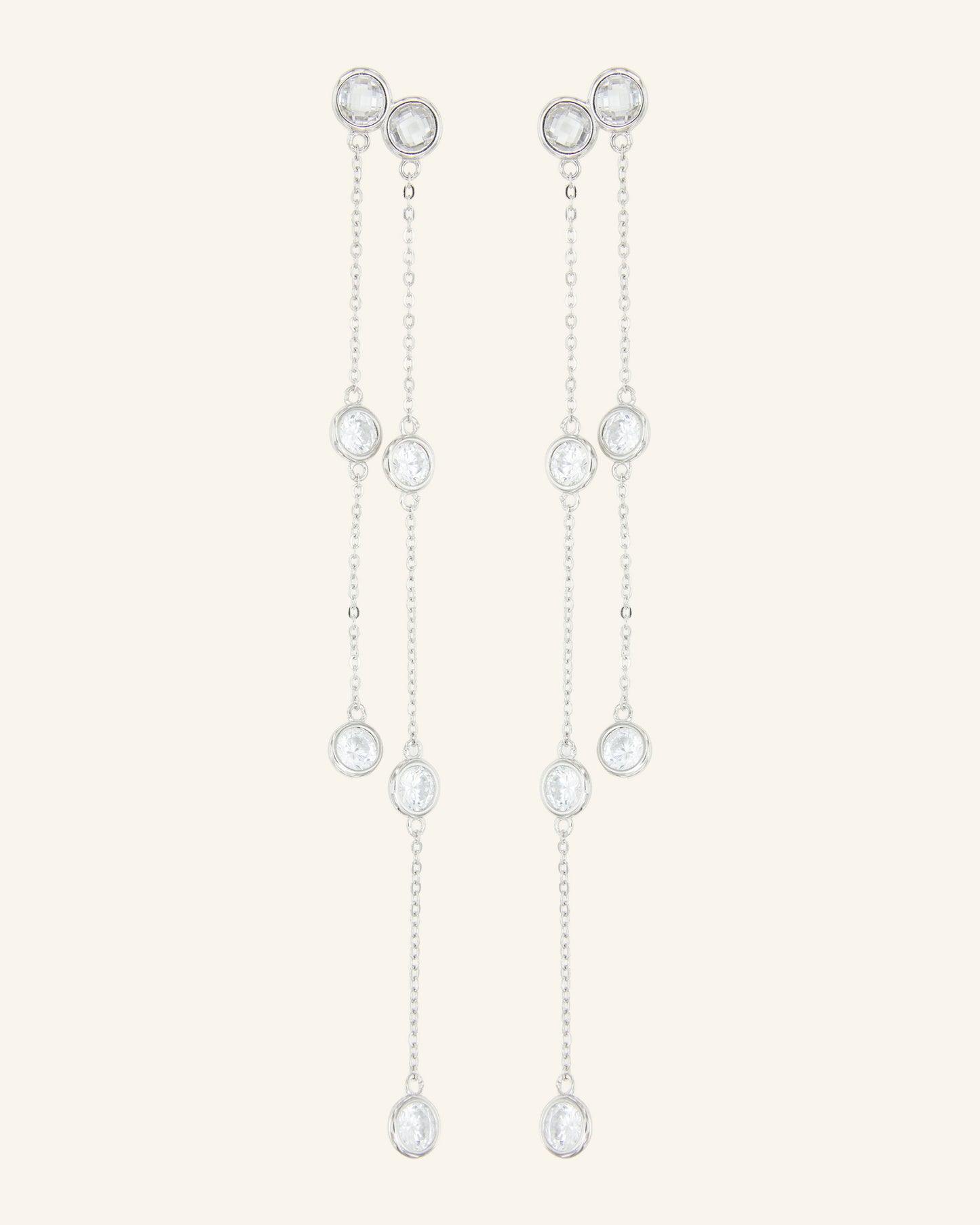 Pendientes Sirius Large Incoloro Plata