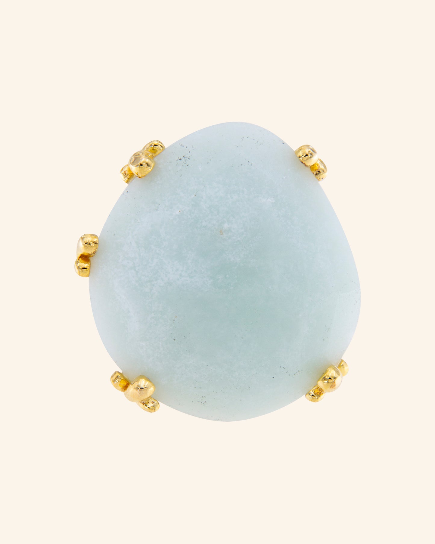 Cactus ring with amazonite