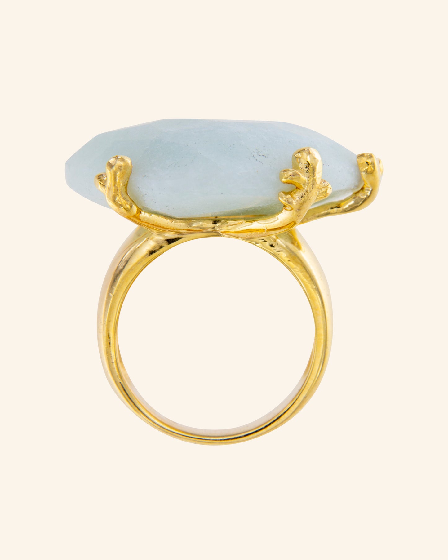 Cactus ring with amazonite