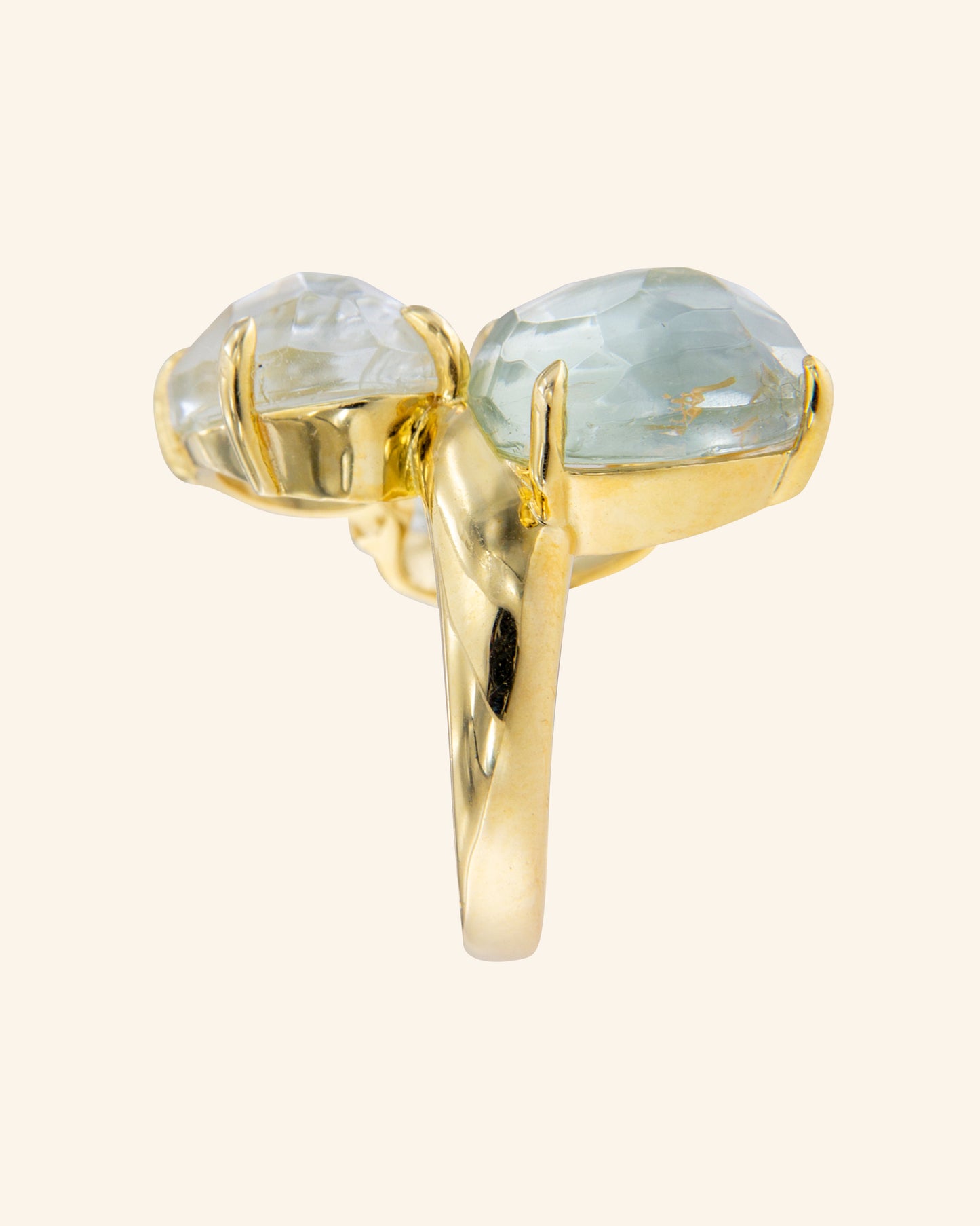 Kraz ring with green amethyst