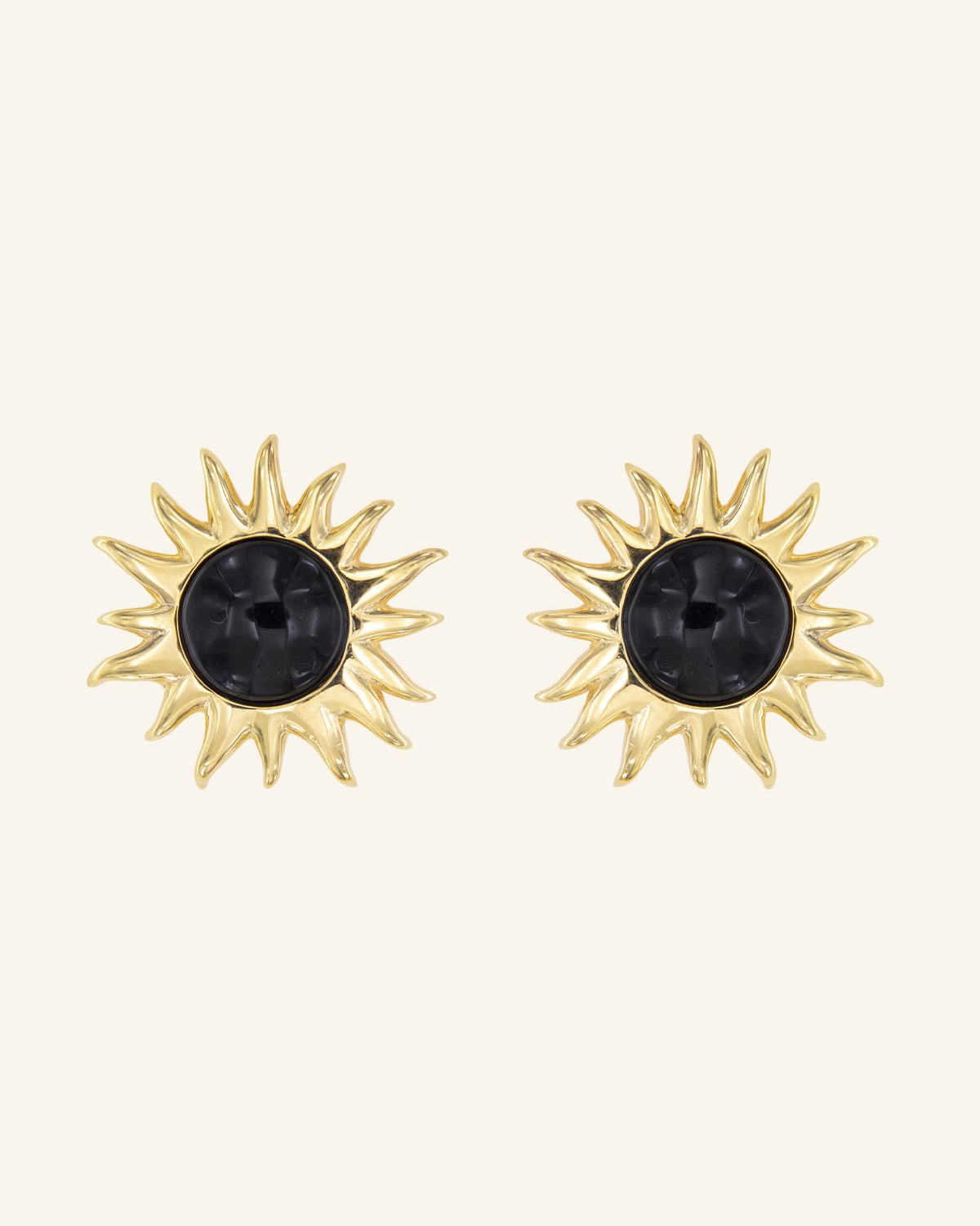 Pendientes Sol Fascinante Ágata Negra