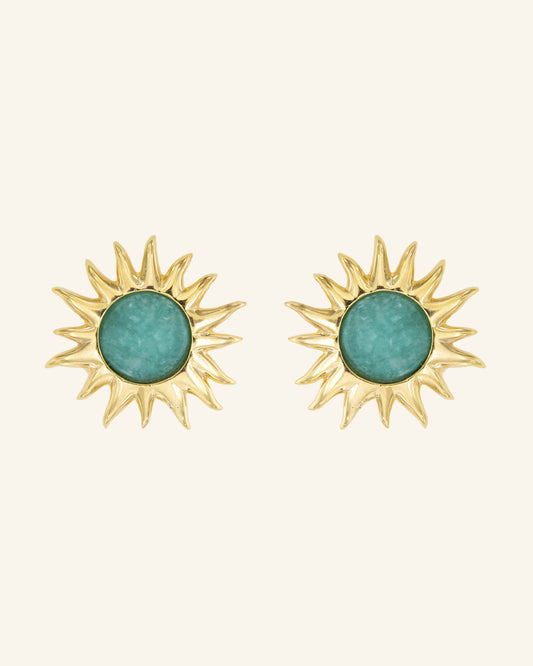 Pendientes Sol Fascinante Amazonita