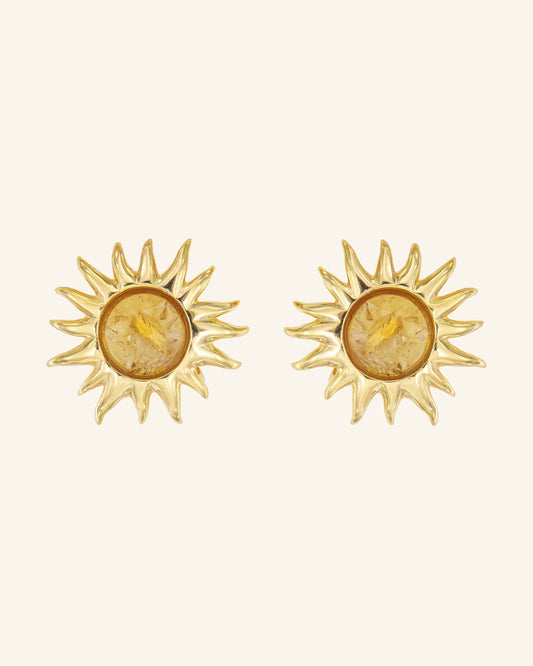 Pendientes Sol Fascinante Citrino