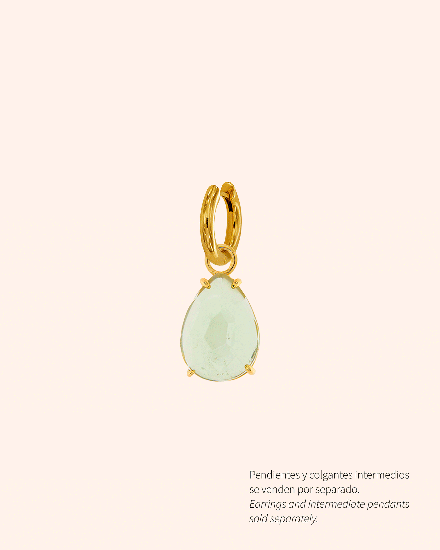 Kraz tears with green amethyst