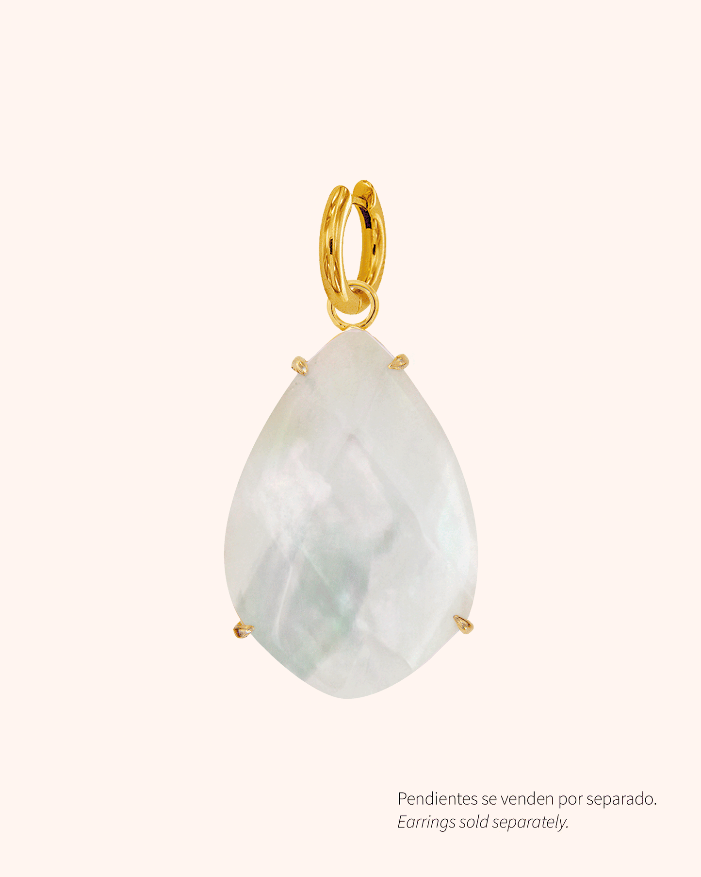 Panghi tears with white mother-of-pearl and quartz