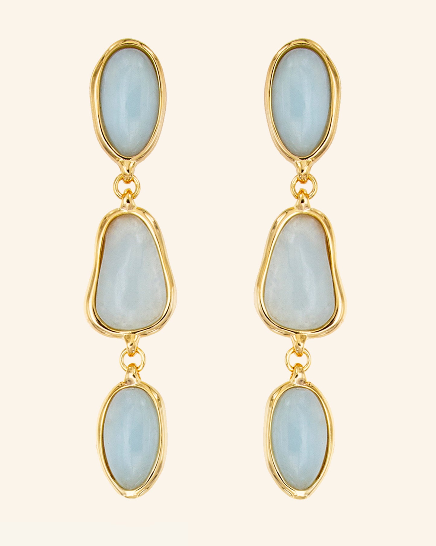 Pendientes Vivir Aguamarina